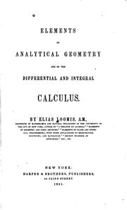 Cover of: Elements of analytical geometry and of the differential and integral calculus by Elias Loomis