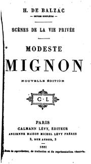 Cover of: Modeste Mignon. by Honoré de Balzac