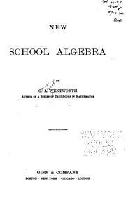 Cover of: New school algebra.