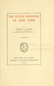 Cover of: The Dutch founding of New York