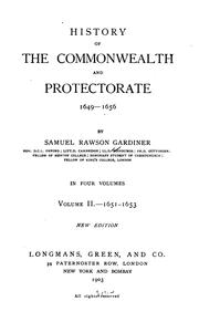 Cover of: History of the commonwealth and protectorate, 1649-1656