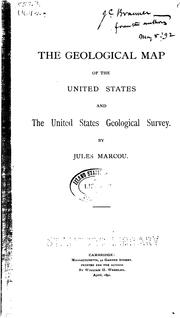 Cover of: The geological map of the United States and the United States Geological Survey. by Marcou, Jules