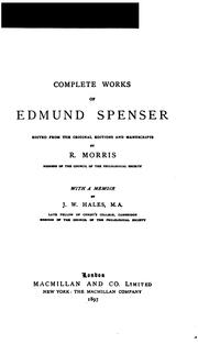 Cover of: Complete works of Edmund Spenser