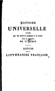 Cover of: Histoire de la littérature française depuis ses origines jusqu'à nos jours