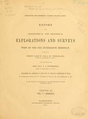 Cover of: Report upon the ornithological collections made in portions of Nevade, Utah, California, Colorado, New Mexico, and Arizona by Henry Wetherbee Henshaw