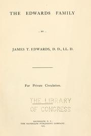 The Edwards family by James T. Edwards