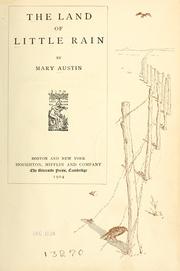 Cover of: The  land of little rain by Mary Austin, Mary Hunter Austin