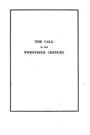 Cover of: The call of the twentieth century: an address to young men
