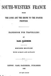 Cover of: South-western France, from the Loire and the Rhone to the Spanish frontier: handbook for travellers