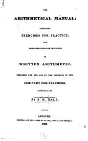 Cover of: The arithmetical manual.