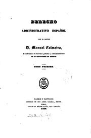 Cover of: Derecho administrativo español