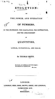 Cover of: Evolution by Smith, Thomas of Liverpool.