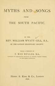 Cover of: Myths and songs from the South Pacific.