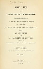 Cover of: The life of James, Duke of Ormond by Thomas Carte