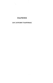Cover of: Daphne: an autumn pastoral