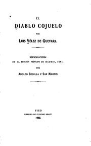 Cover of: El diablo cojuelo por Luis Vélez de Guevara.