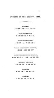 Cover of: The land politics of the United States: a paper read before the New York Historical Society, Tuesday, May 1, 1888