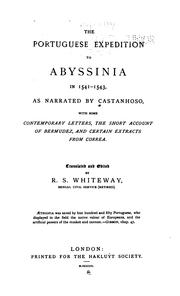 Cover of: The Portuguese expedition to Abyssinia in 1541-1543 as narrated by Castanhoso