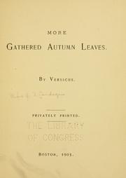 Cover of: More gathered autumn leaves.