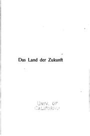 Cover of: Das Land der Zukunft.
