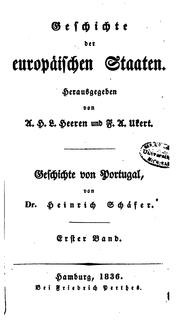 Cover of: Geschichte von Portugal by Schäfer, Heinrich