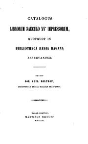 Cover of: Catalogus librorum saeculo XV impressorum