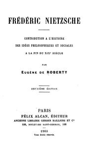 Cover of: Frédéric Nietzsche