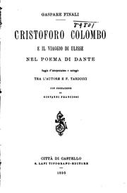 Cover of: Cristoforo Colombo e il viaggio di Ulisse nel poema di Dante by Gaspare Finali