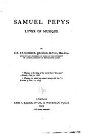 Cover of: Samuel Pepys, lover of musique
