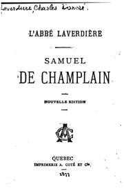 Cover of: Samuel de Champlain.