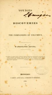 Cover of: Voyages and discoveries of the companions of Columbus