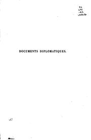 Cover of: Documents diplomatiques. by Ministère des Affaires étrangères (France)