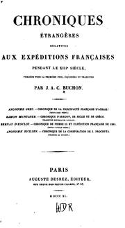 Chroniques étrangères relatives aux expéditions franc̜aises pendant le XIIIe siècle by J. A. C. Buchon