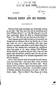 Cover of: The William Henry letters