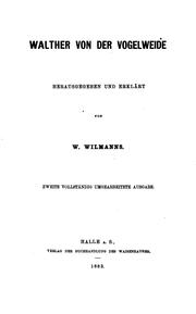 Cover of: Walther von der Vogelweide by Walther von der Vogelweide, Walther von der Vogelweide