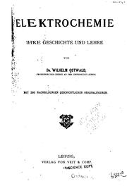 Cover of: Elektrochemie by Wilhelm Ostwald