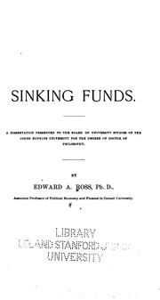 Cover of: Sinking funds.