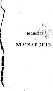 Cover of: Décadence de la monarchie