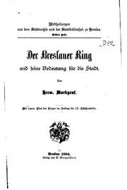 Der Breslauer Ring und seine Bedeutung für die Stadt by Hermann Markgraf
