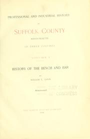 Cover of: Professional and industrial history of Suffolk County, Massachusetts.