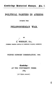Cover of: Political parties in Athens during the Peloponnesian war.