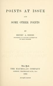Cover of: Points at issue and some other points by Henry A. Beers