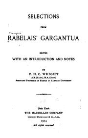 Cover of: Selections from Rabelias' Gargantua