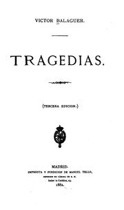 Cover of: Tragedias.