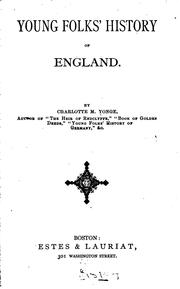 Cover of: Young folks' history of England. by Charlotte Mary Yonge