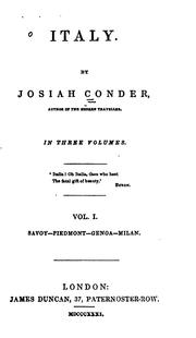 Cover of: Italy. by Conder, Josiah