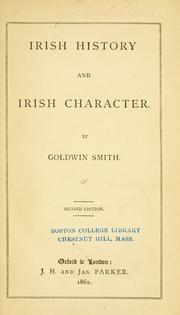 Cover of: Irish history and Irish character.