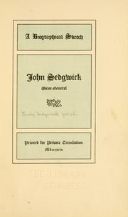 Cover of: biographical sketch: John Sedgwick, major-general.