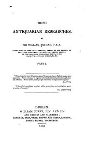 Cover of: Irish antiquarian researches