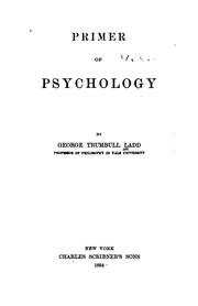 Cover of: Primer of psychology.